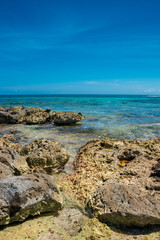 Rocky beach in Akumal