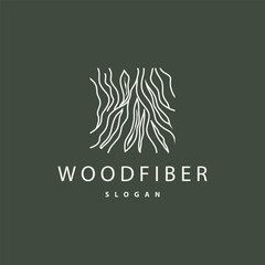 Wood Logo Design Template Illustration Simple Tree Trunk Bark Layer