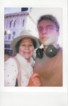 Teen Boy and Mom Instax heart