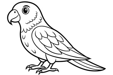 Parrot Illustration on White Background