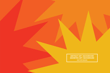 Triangular and Triangle Shapes Orange and Yellow Colors Modern Abstract Background Geometric Background