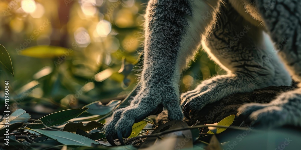 Poster Close up of a Koala s hind foot