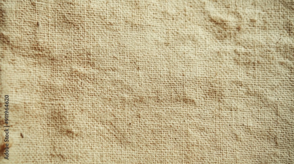 Poster a close-up view reveals a smooth beige cream texture with delicate patterns on natural fabric in sub