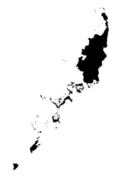 palau map silhouette on transparent background
