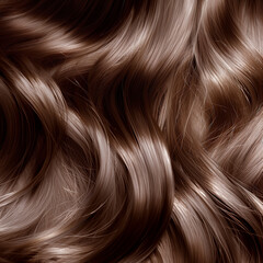 Naklejka premium Close-up of silky smooth and shiny hair