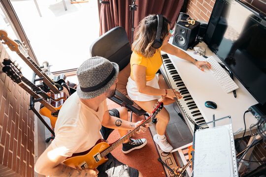 Playful Music Making in Cozy Home Studio music