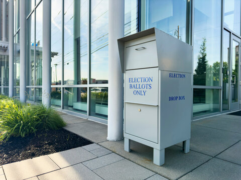 Ballot Box for Democratic Election at municipal building 