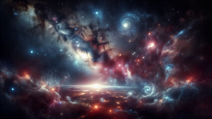 Naklejka premium Cosmic DNA: Genetic Helix in the Galaxy