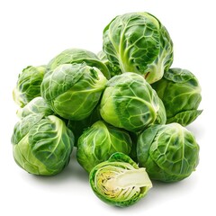 Fototapeta premium Green vegetable with compact leaves and a firm texture, ideal for healthy cooking.