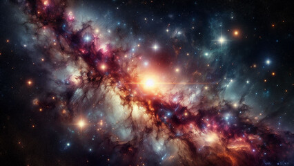 Naklejka premium Cosmic DNA: Genetic Helix in the Galaxy