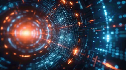 Obraz premium Future technology line background and light effect