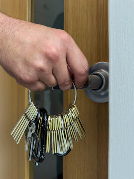 Key Chain on Security Guard ring