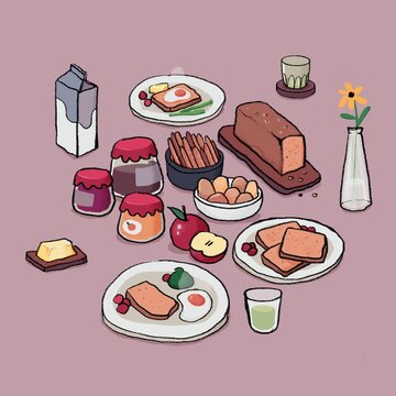 Vegetarian homemade breakfast.