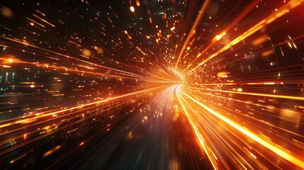 Fototapeta premium Future technology line background and light effect