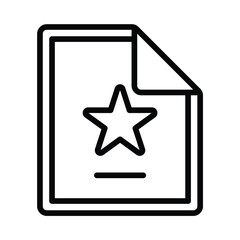 star certificate icon line in trendy style