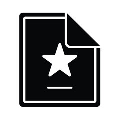 star certificate icon solid in trendy style