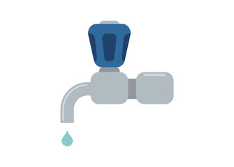 Water faucet. Simple flat illustration.