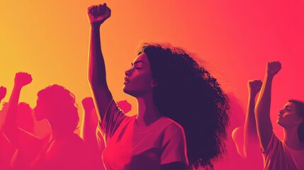 Women's Rights, Elimination of Violence Against Women, Feminism. Confident Woman, Happy Women's Day, Girl Power and Strength.