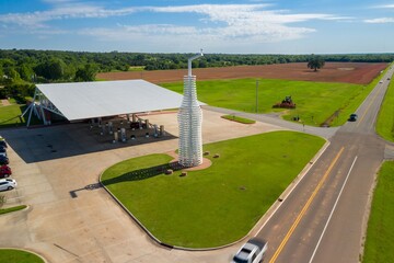 The Soda pop sign on the historic Route 66, Arcadia, Oklahoma, United States of America.