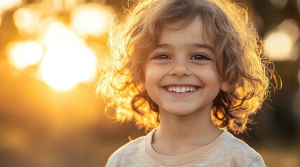 Child smiling while learning about World Duchenne Awareness Day, more clarity with clear light and sharp focus, high detailed