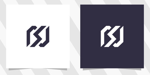 letter ns sn logo design vector