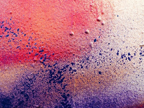 Vibrant textured abstract painting featuring bold colorful gradients