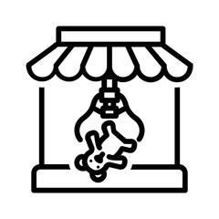 Vector black line icon for Grip equipment