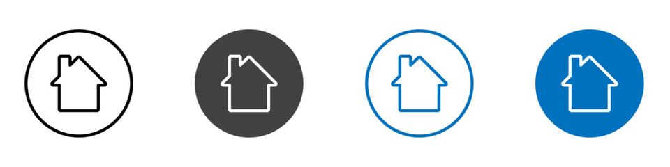 house icon Symbol collection thin outline set