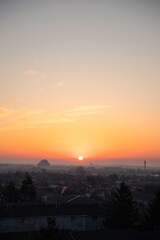 Sunset over the city of Richmond Hill, Ontario, Canada.	