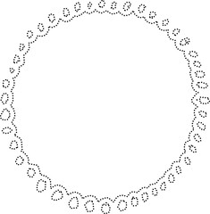 Circle frames. Vintage round frames with decorative elements. 