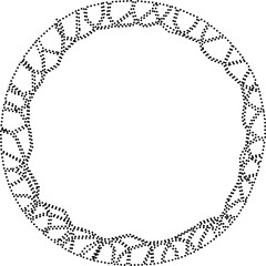 Circle frames. Vintage round frames with decorative elements. 