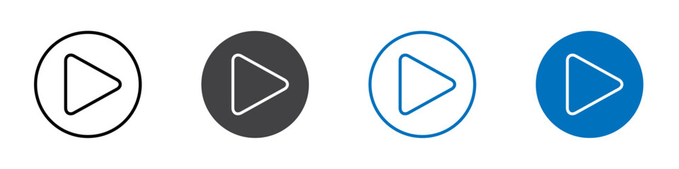 Play icon Group symbol or sign vector