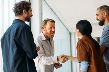 Meeting business partners