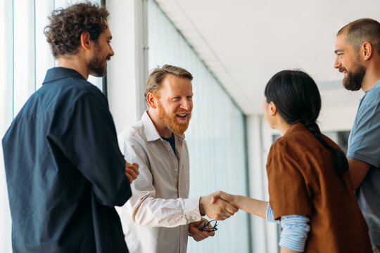 Meeting business partners