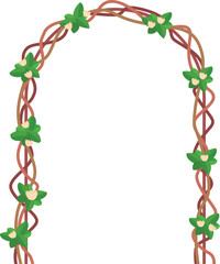 Wedding arch decorated with flowers and twigs forming a heart shape, perfect for a romantic celebration