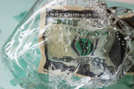 Frozen US Dollar Bill