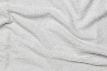 Soft White Towel Background - Cozy and Plush Texture for Spa, Bathroom, and Home Decor Design