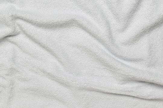 Soft White Towel Background - Cozy and Plush Texture for Spa, Bathroom, and Home Decor Design