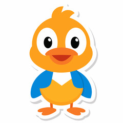 A cute cartoon featurinA cute cartoon featuring a friendly male duckg a friendly male duck