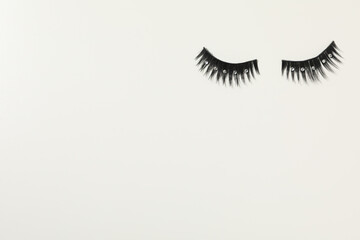 False eyelashes, concept of different makeup accessories