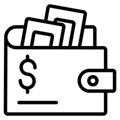 Wallet  Icon Element For Design