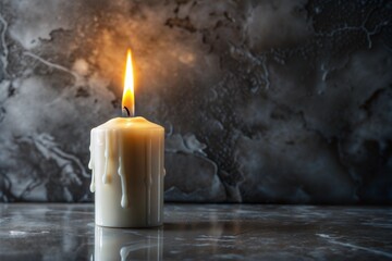 Melting white candle background.