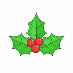 christmas holly berry isolated on white, christmas holly vector illustration, Christmas holly vector art, christmas holly silhouette, holly vector icon, eps