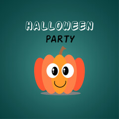 Happy Halloween pumpkin poster.