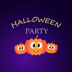 Happy Halloween pumpkin poster.