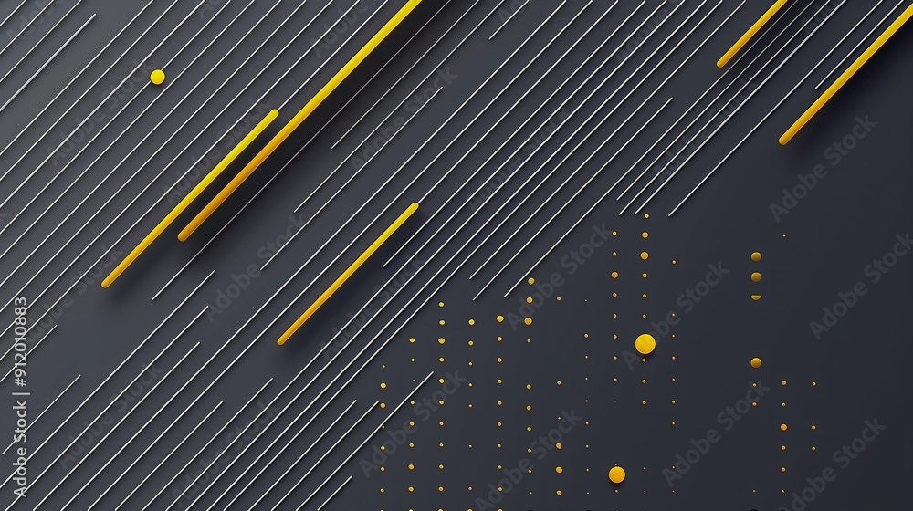 Poster dynamic contrast: yellow lines on dark gray..
