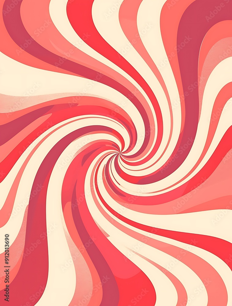 Aufkleber a colorful swirl pattern with red and white stripes. the colors are bright and vibrant, creating a s