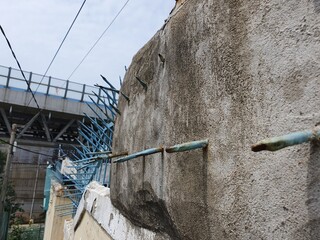한국의 부산 골목길 풍경