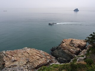 한국의 부산 바다 풍경