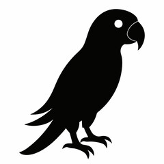 green parrot on a branch isolated on white, green parrot vector illustration, bird vector art, green parrot silhouette, cartoon parrot vector icon, eps